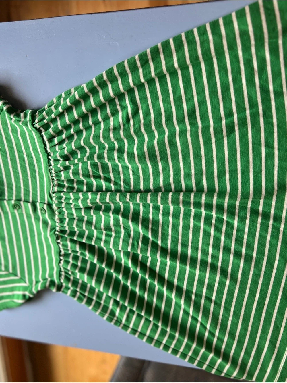 Hanna Andersson Girls' Pink and Green Striped Short-Sleeve Cotton Dress Duo